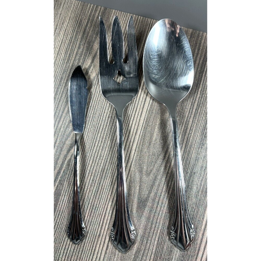 ONEIDA 1881 ROGERS BITTERSWEET REPOSE STAINLESS FLATWARE Serving Set